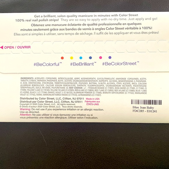 NWT SET of 2 New Color Street 100% Real Nail Polish Strips beautiful colors - Picture 4 of 5